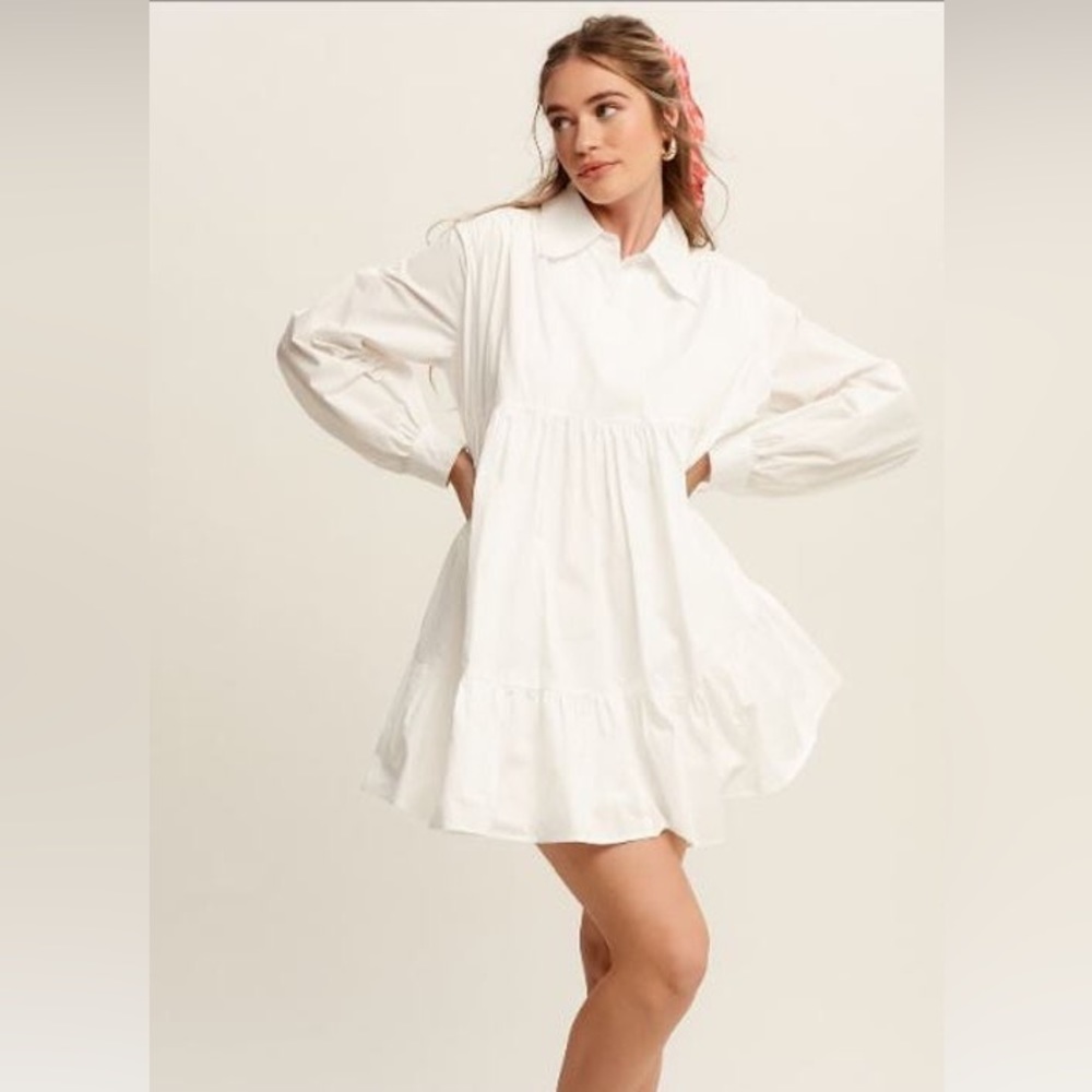 Mini tiered oversized dress large